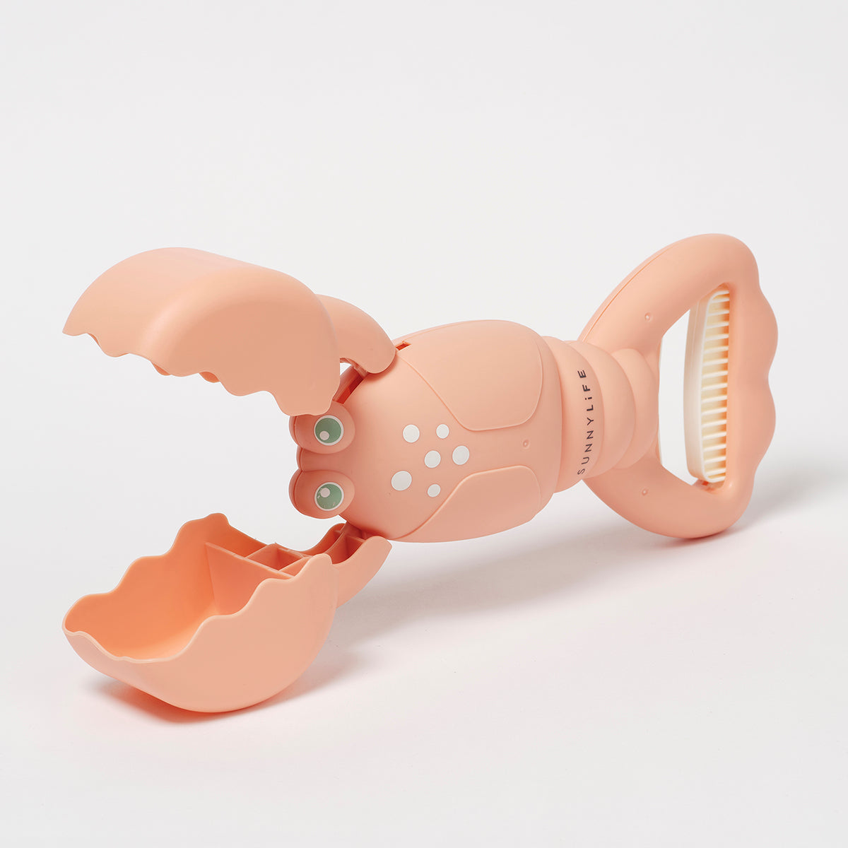 Różowe łapki do piasku dla dzieci w kształcie kraba z ergonomiczną rączką LOQI