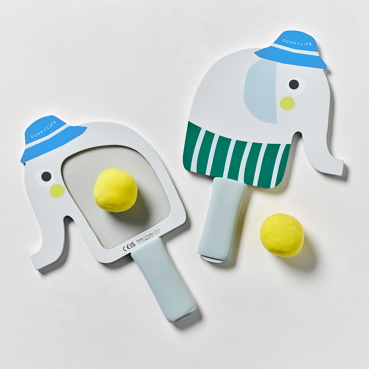 Children's beach paddles with Velcro – Eli the Elephant