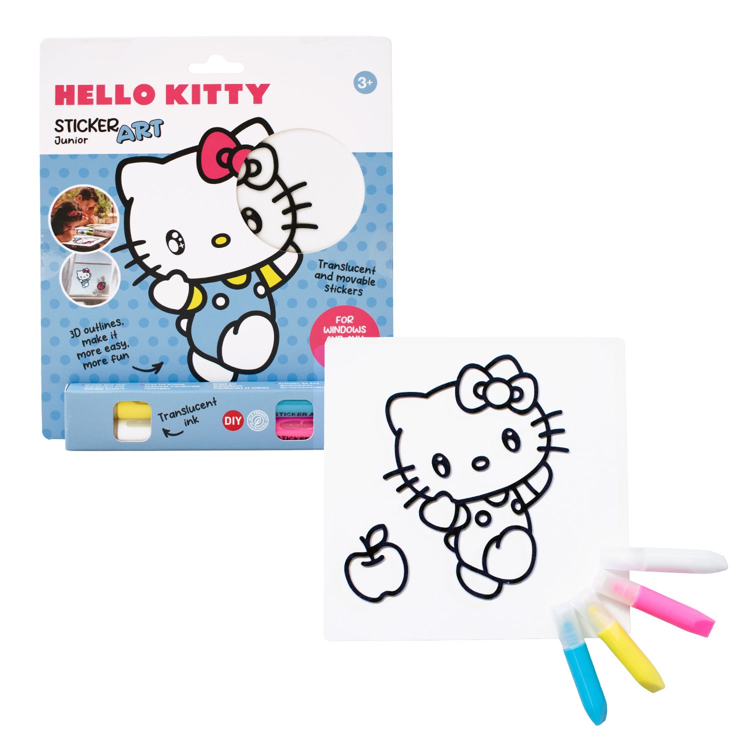 Zestaw do tworzenia naklejek Sticker Art – Hello Kitty lub Kuromi