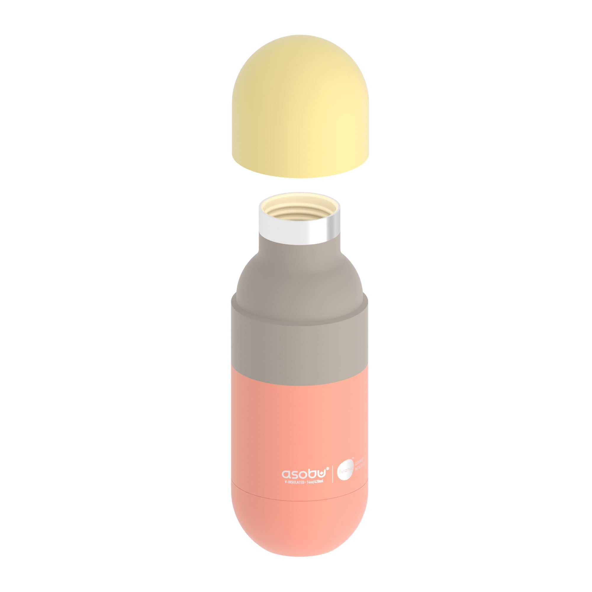 Butelka termiczna Orb Asobu – pastel peach 420 ml