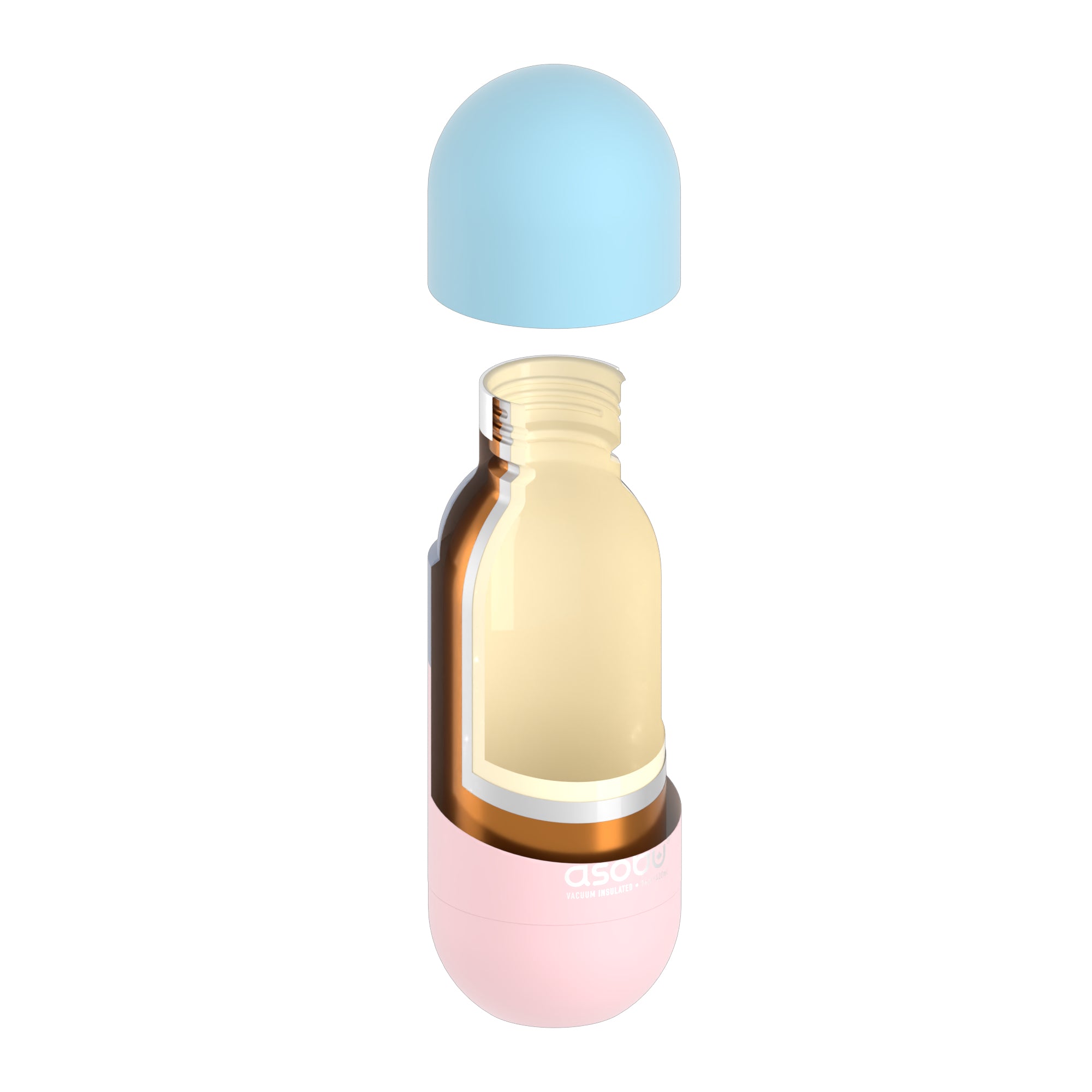 Butelka termiczna Orb Asobu – pastel pink 420 ml