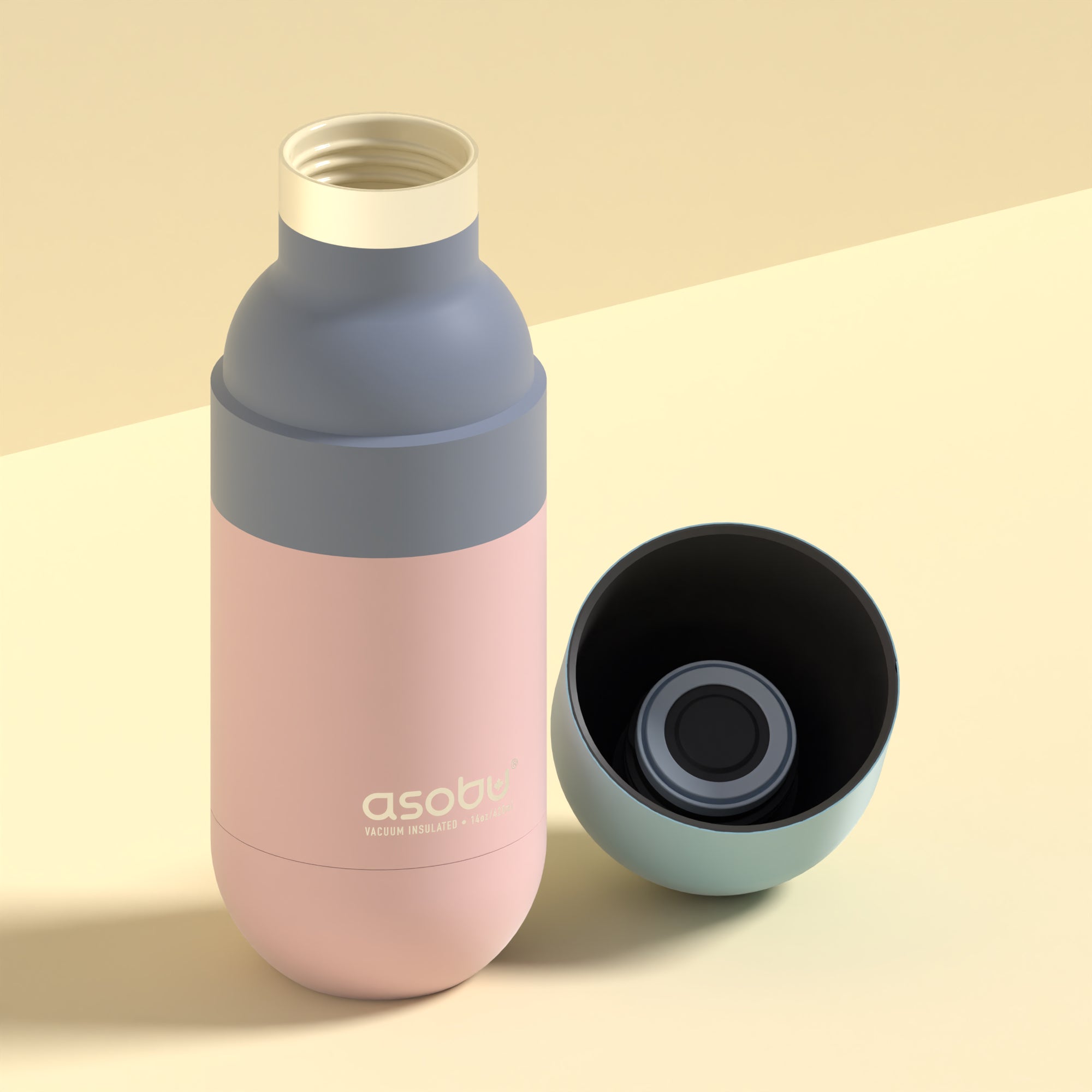 Butelka termiczna Orb Asobu – pastel pink 420 ml