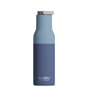 Butelka termiczna ze słomką Metro Asobu – pastel blue 600 ml