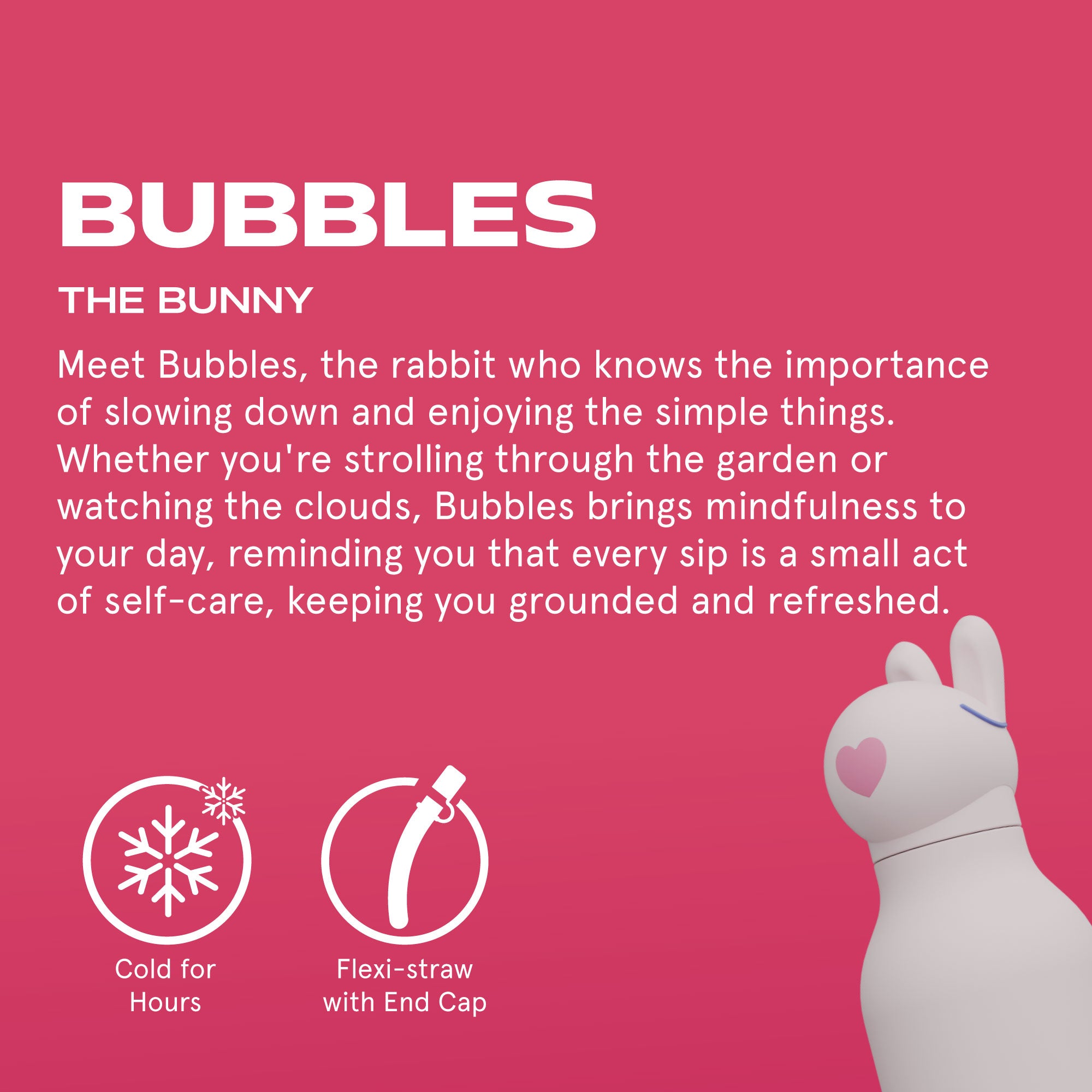 Butelka termiczna ze słomką Bestie Asobu – Królik 460 ml