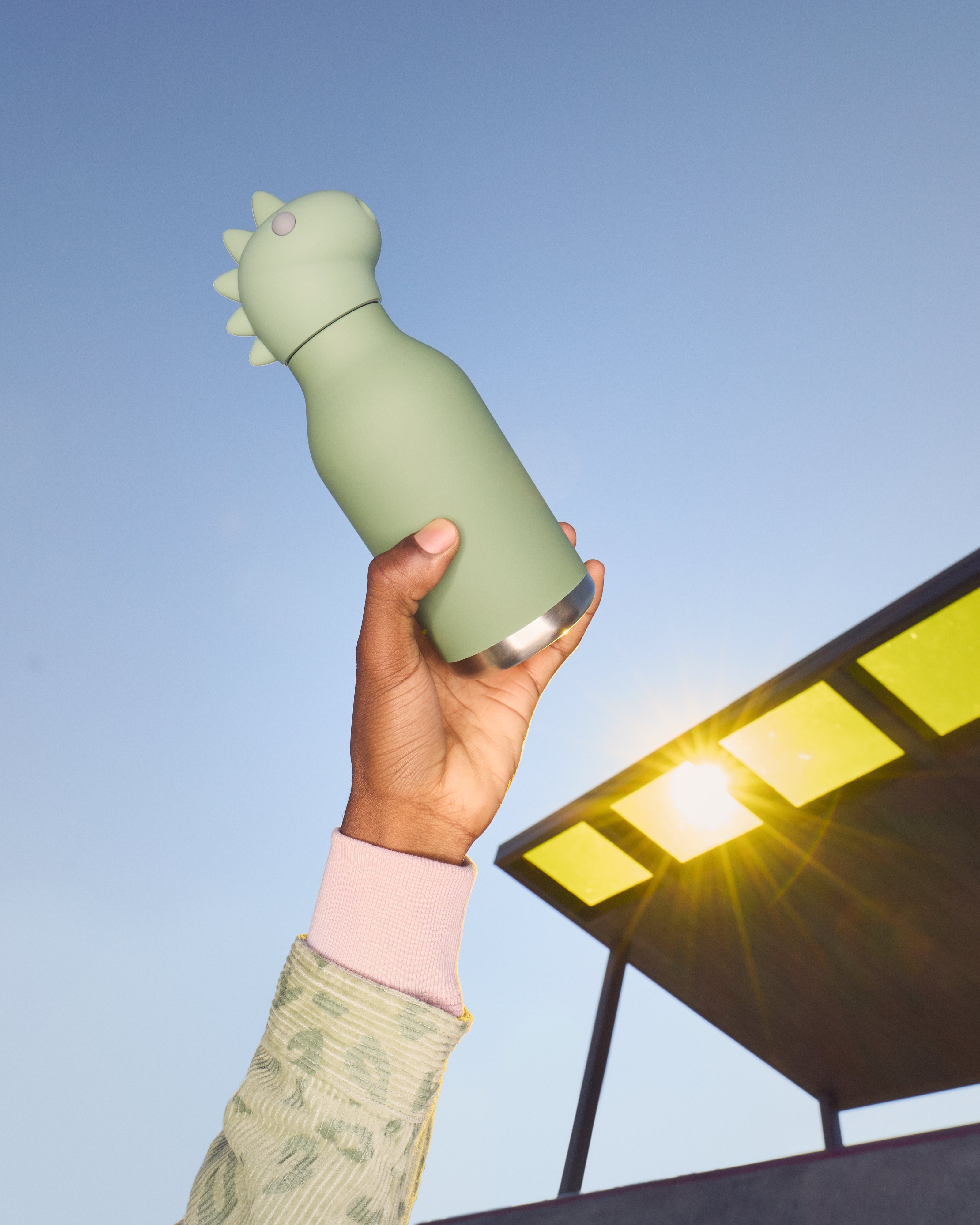 Butelka termiczna ze słomką Bestie Asobu – Dinozaur 460 ml