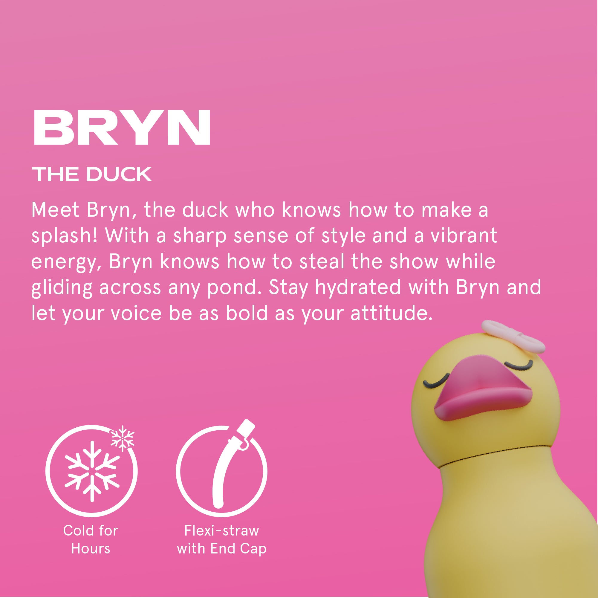 Butelka termiczna ze słomką Bestie Asobu – Kaczuszka 460 ml