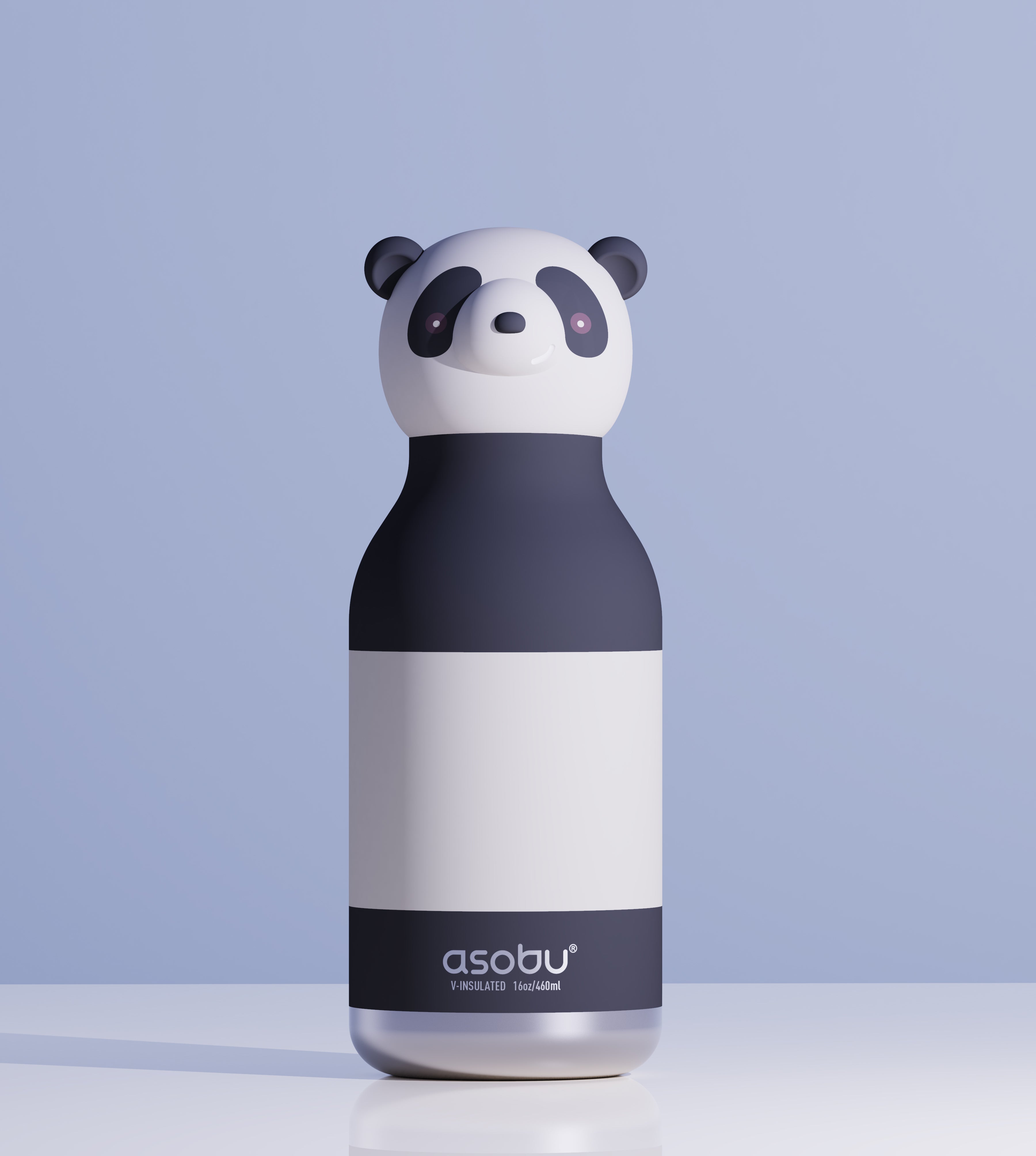 Butelka termiczna ze słomką Bestie Asobu – Panda 460 ml