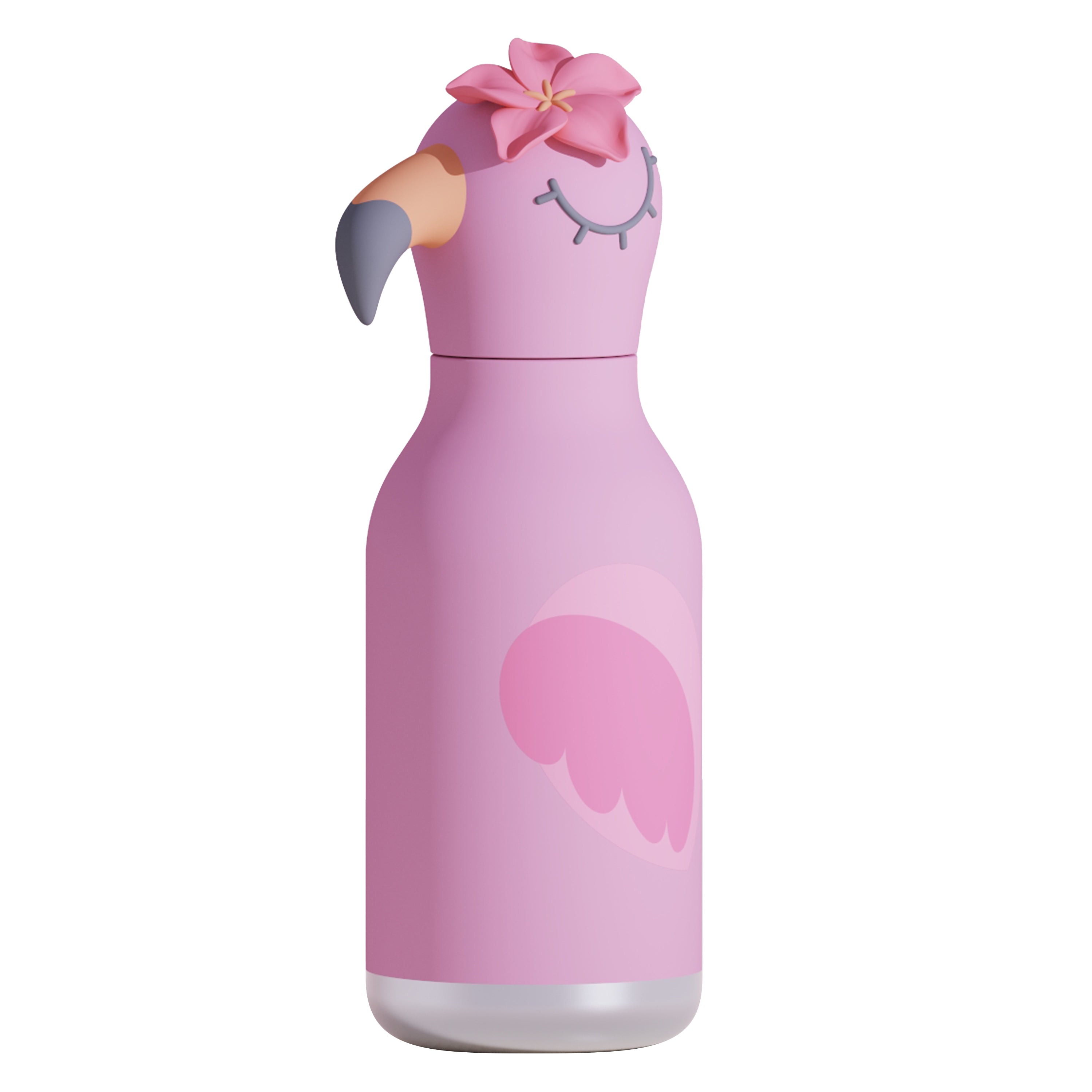 Butelka termiczna ze słomką Bestie Asobu – Flaming 460 ml