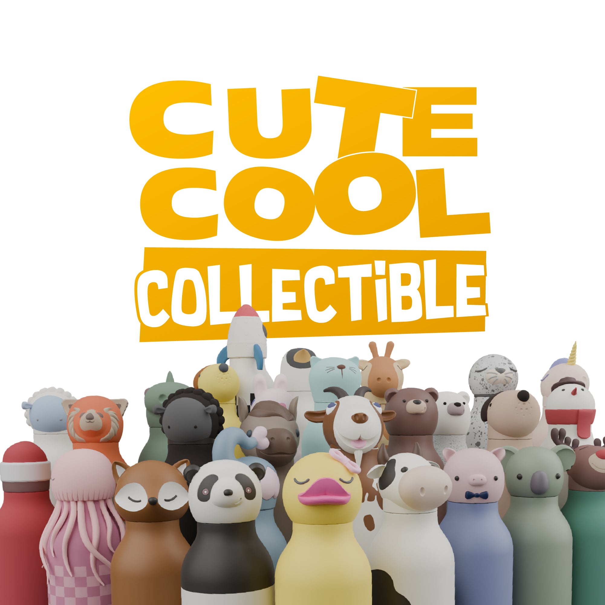 Butelka termiczna ze słomką Bestie Asobu – Pies Beżowy 460 ml