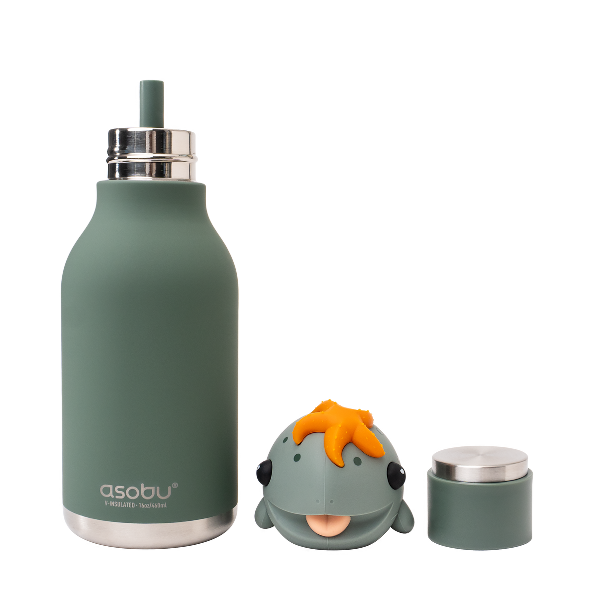 Thermal bottle with straw Bestie Asobu – Cow 460 ml