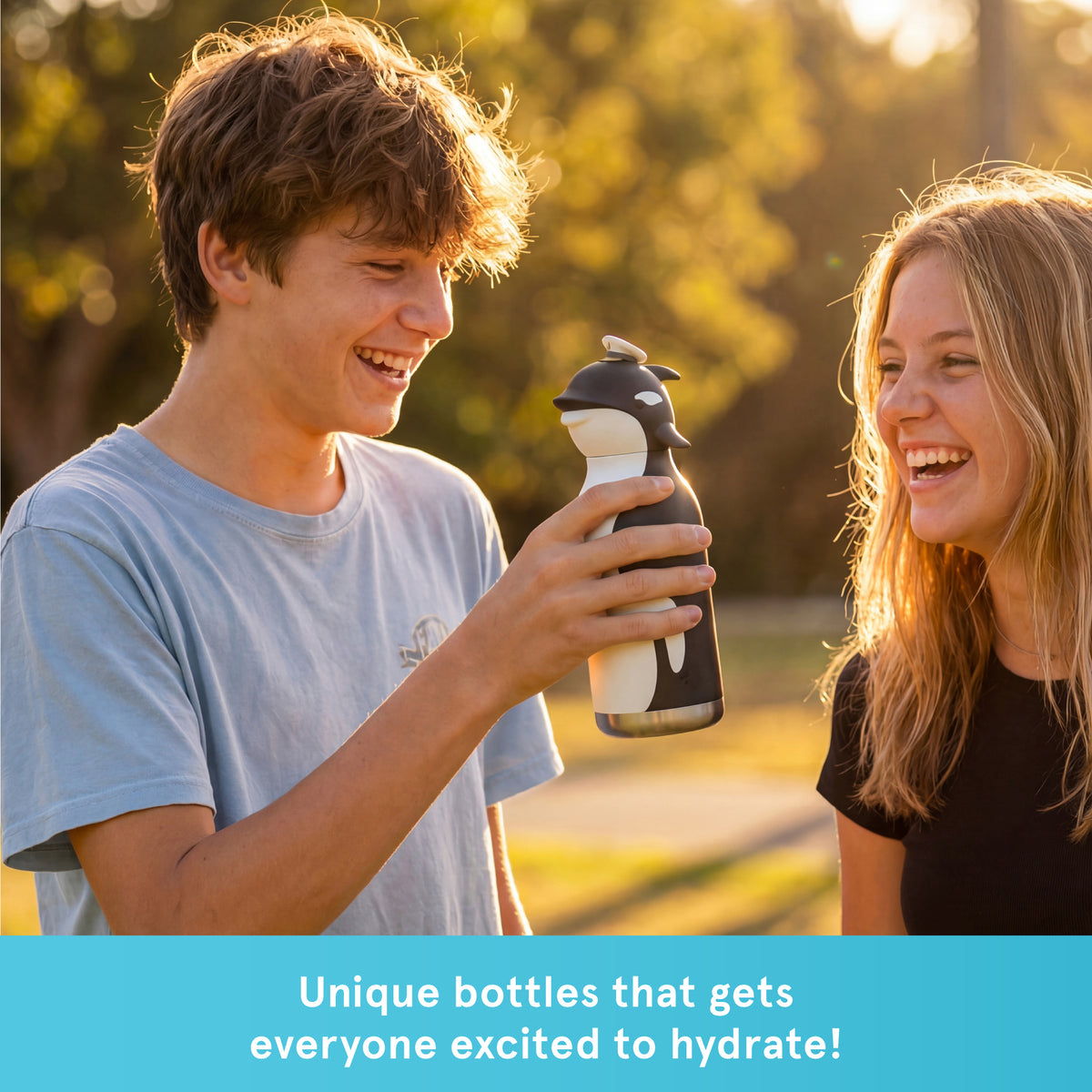 Thermal bottle with straw Bestie Asobu – Cow 460 ml