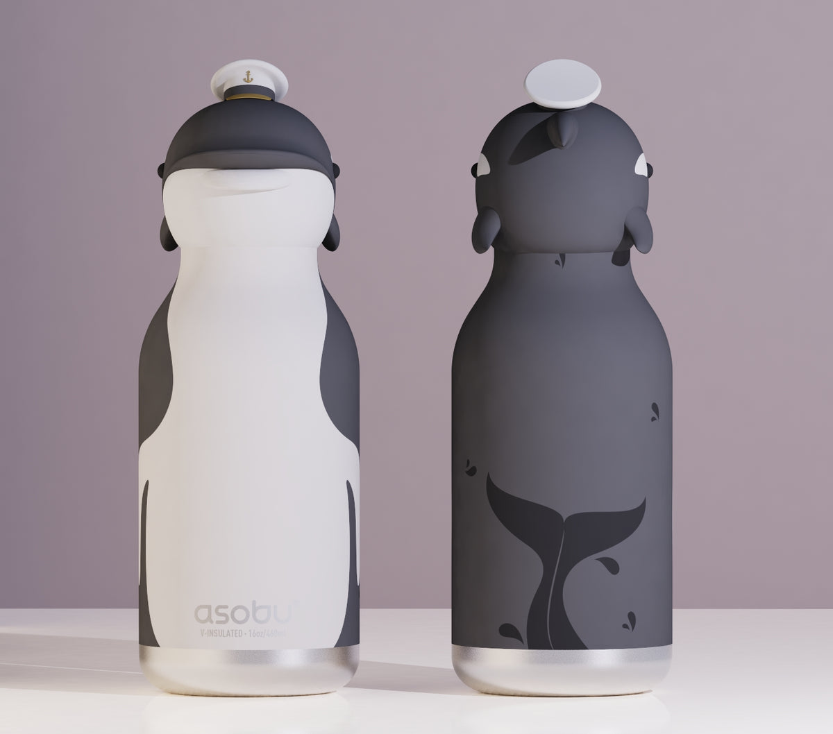 Thermal bottle with straw Bestie Asobu – Cow 460 ml