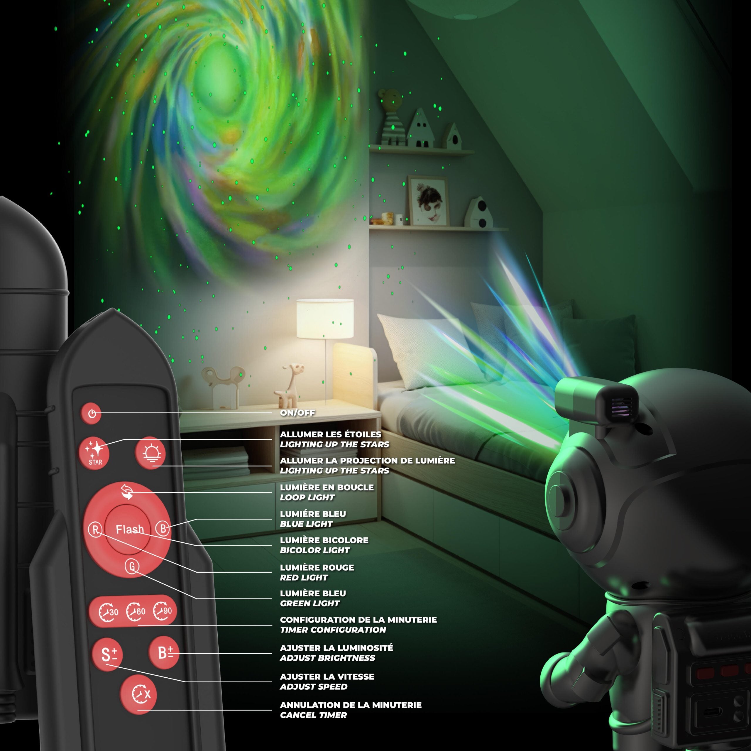 Stellar Light Silver – projektor drogi mlecznej