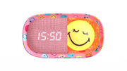 Alarm clock with lamp MOB Smiley World – pink