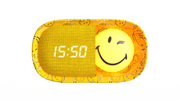 MOB Smiley World alarm clock – yellow