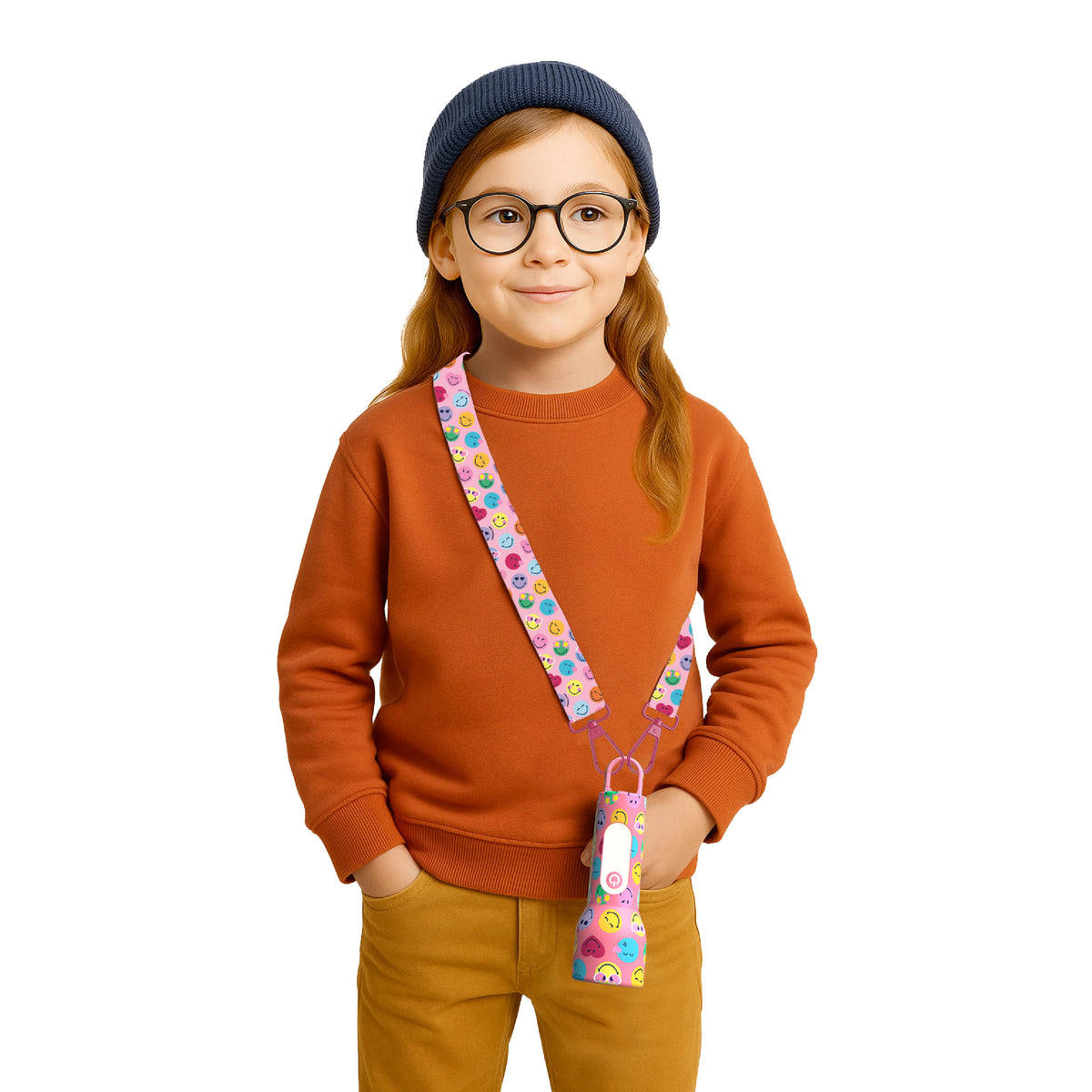 Latarka dziecięca Glowy MOB Smiley World – różowa
