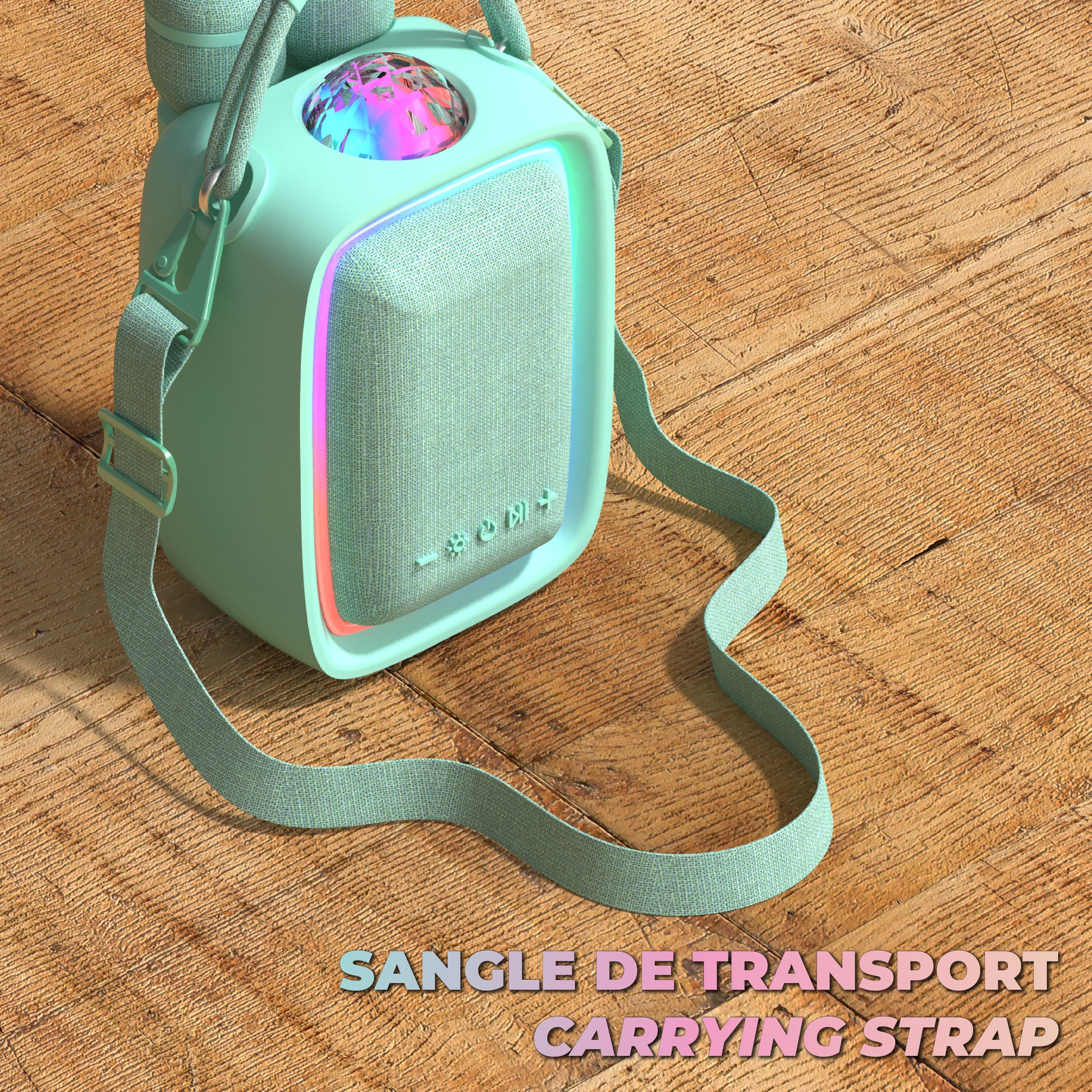 Zestaw karaoke MOB (2 mikrofony) – niebieski