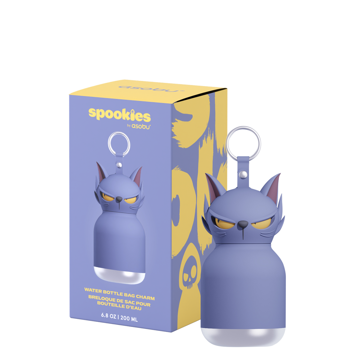 Thermal bottle with straw Mini Spookie Asobu – Phantom Cat 200 ml
