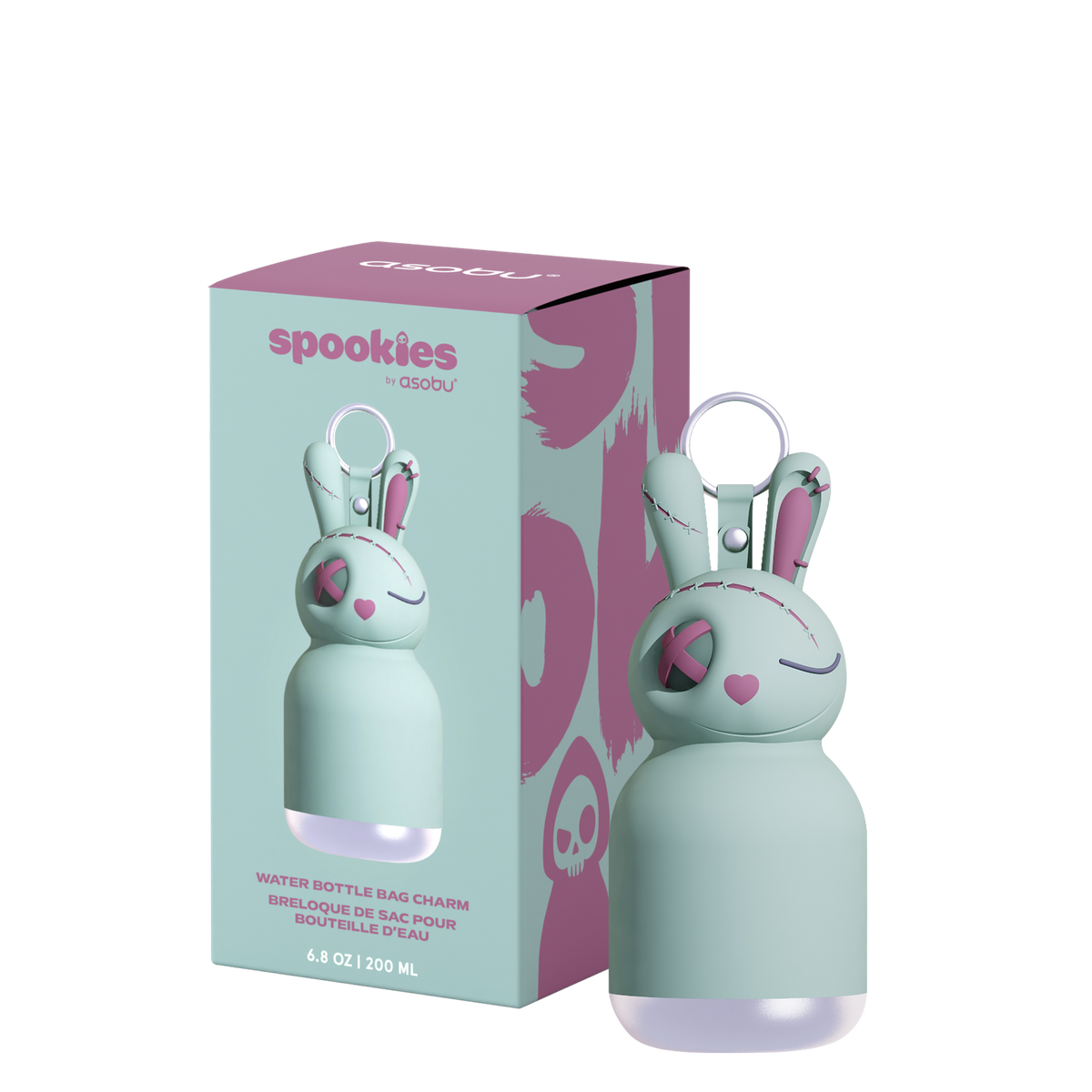 Mini Spookie Asobu – Undead Bunny 200 ml thermal bottle with straw