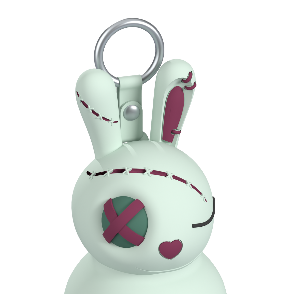 Mini Spookie Asobu – Undead Bunny 200 ml thermal bottle with straw