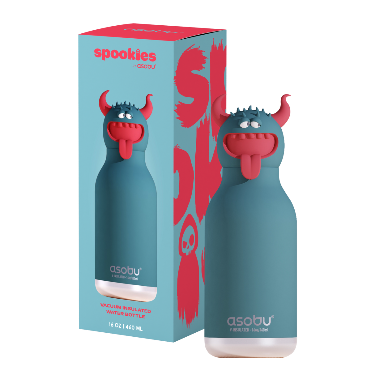 Spookie Asobu Thermal Bottle with Straw – Beast 460 ml