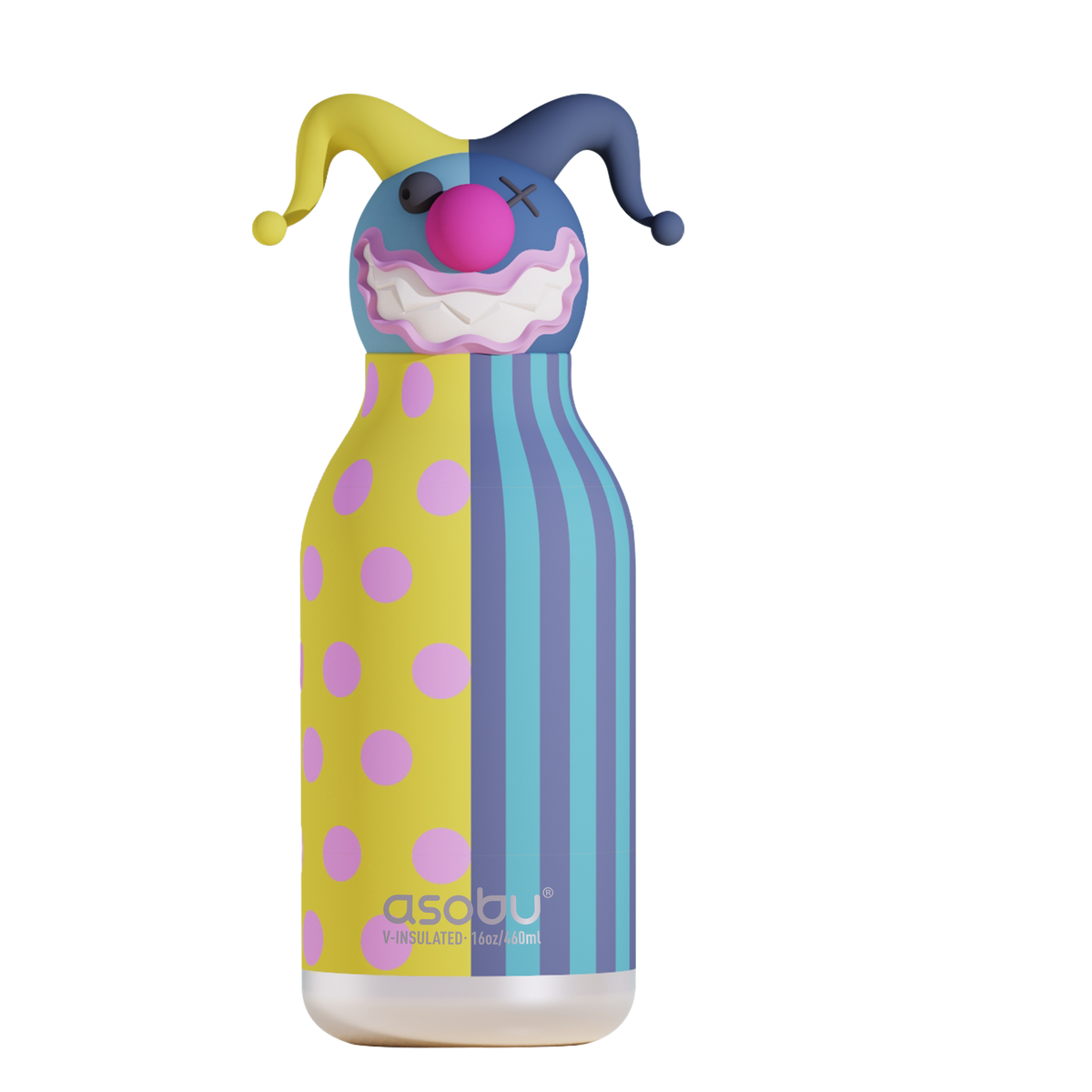 Thermal bottle with straw Spookie Asobu – Clown 460 ml