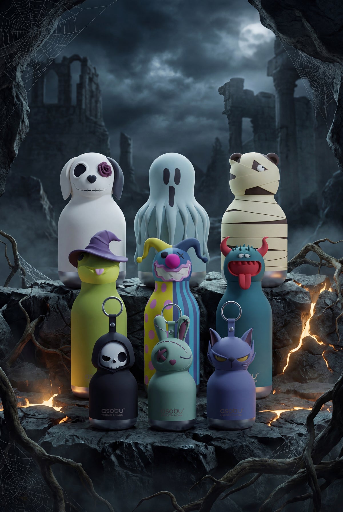 Spookie Asobu Thermal Bottle with Straw – Witch 460 ml
