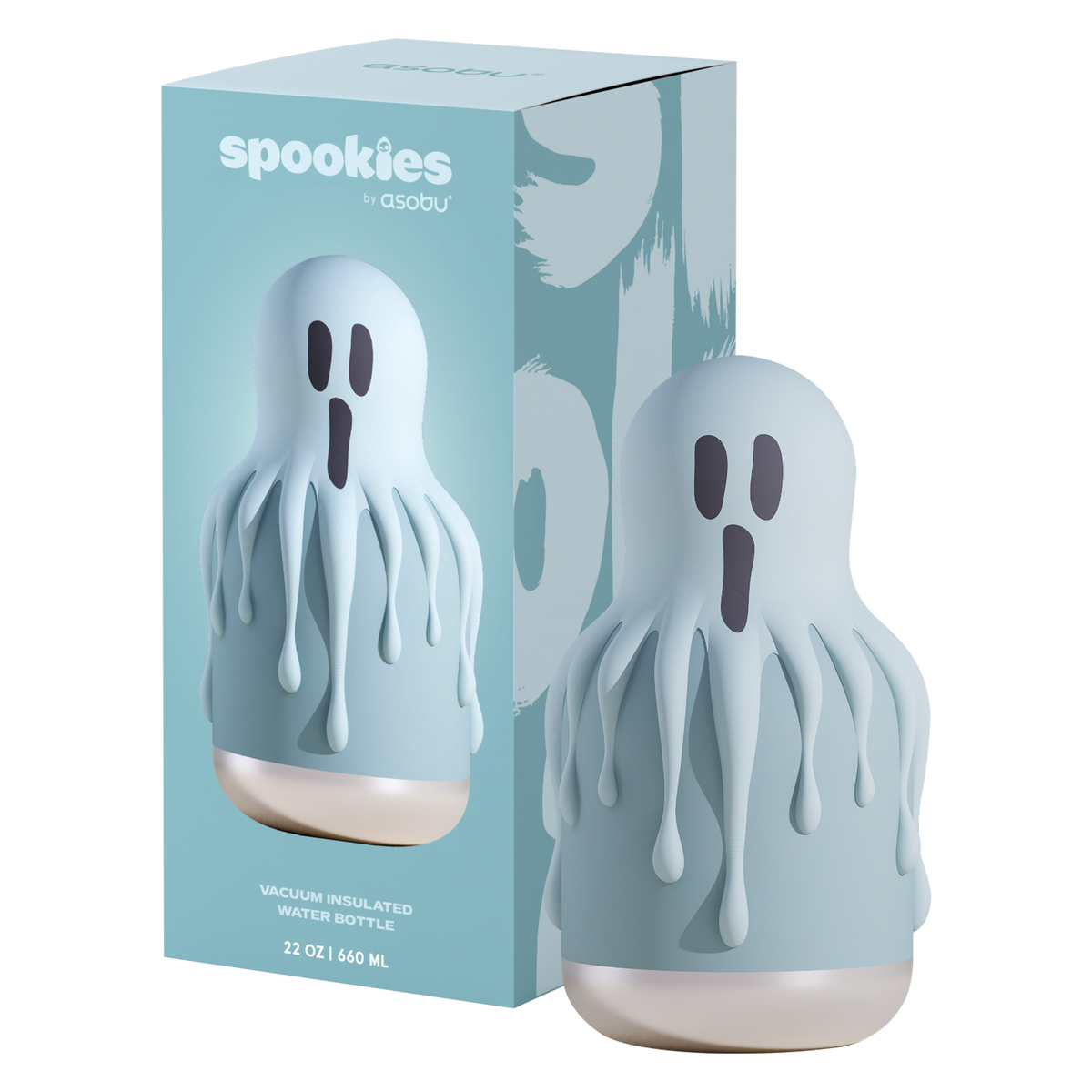 Thermal bottle with straw Maxi Spookie Asobu – Ghost 660 ml