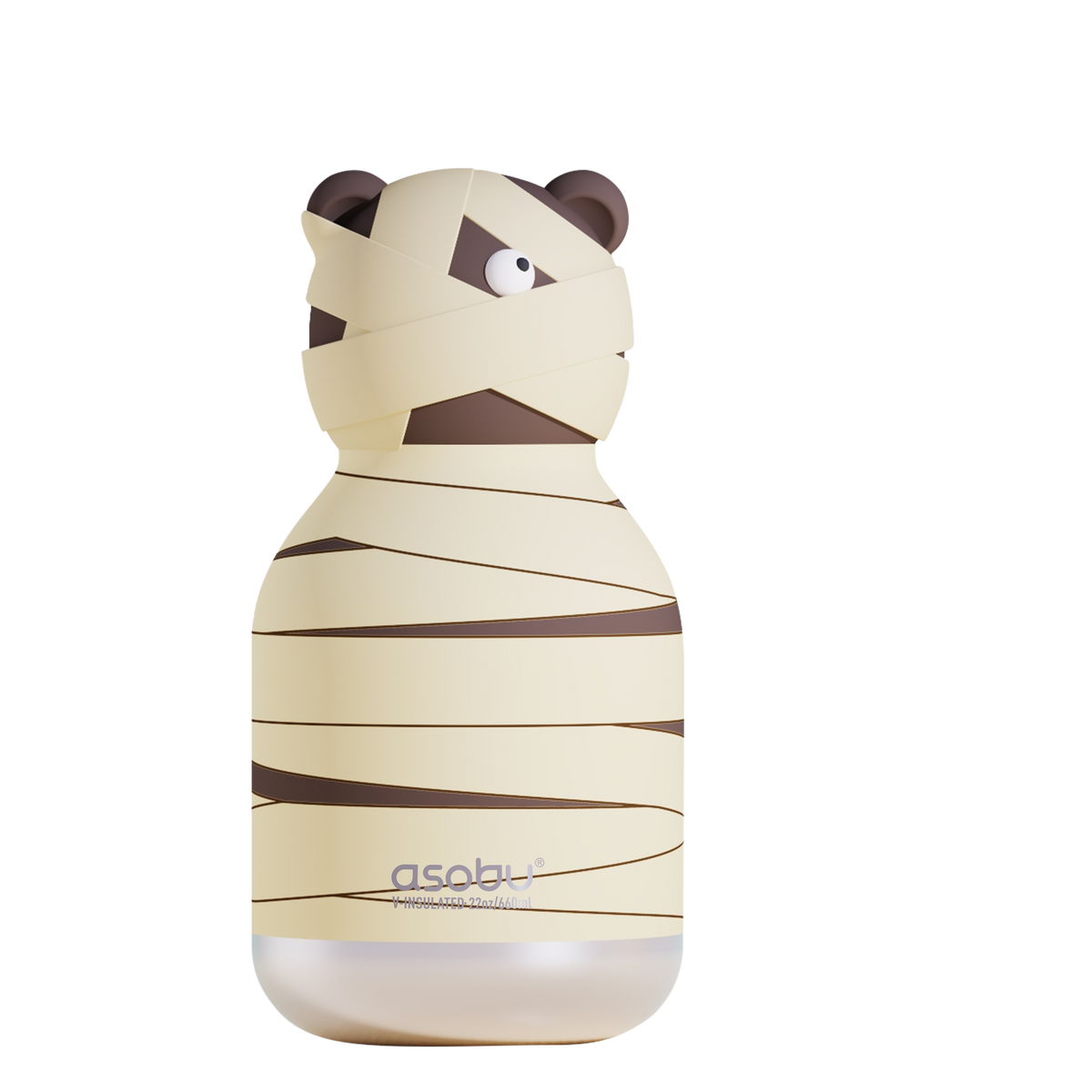 Thermal bottle with straw Maxi Spookie Asobu – Mummified Bear 660 ml
