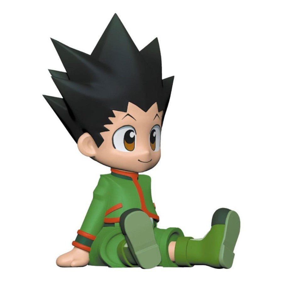 Plastoy skarbonka Hunter x Hunter Gon figurka siedzącego bohatera w zielonym stroju