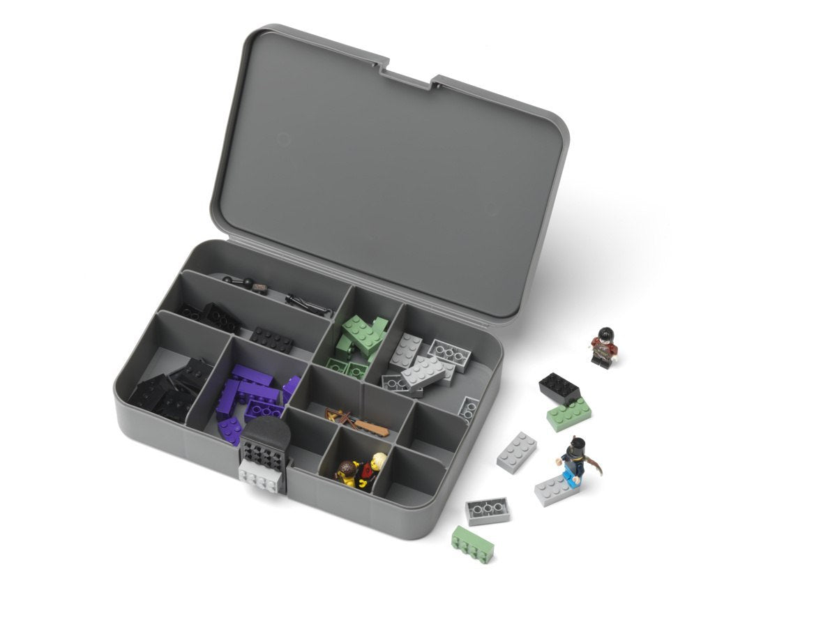 Sorter LEGO Harry Potter szary organizer na klocki z wieloma przegródkami i minifigurkami