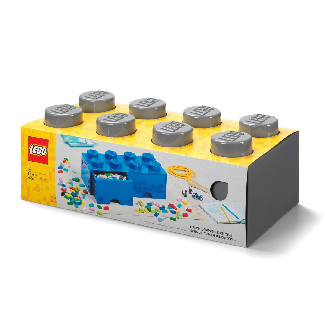 Szuflada LEGO Brick 8 ciemnoszary klockowy organizer do przechowywania zabawek i akcesoriów
