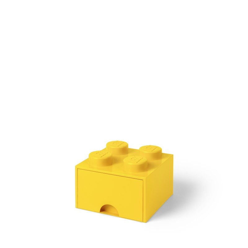 Żółta szuflada klocek LEGO do przechowywania drobnych elementów konstrukcyjnych