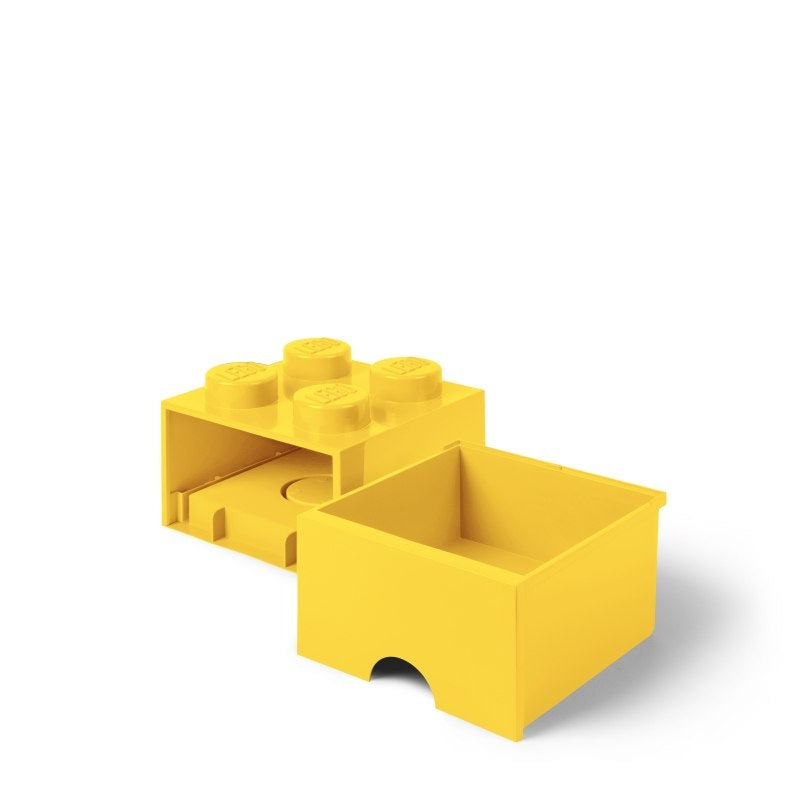 Żółta szuflada klocek LEGO do przechowywania drobnych elementów LEGO