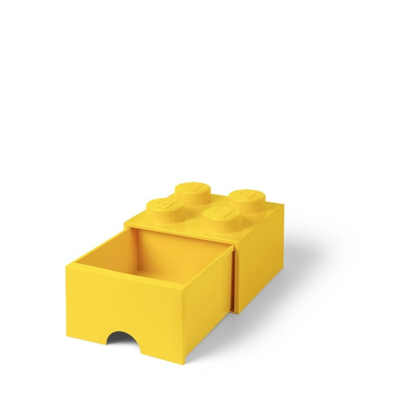 Żółta szuflada klocek LEGO do przechowywania drobnych elementów i zabawek