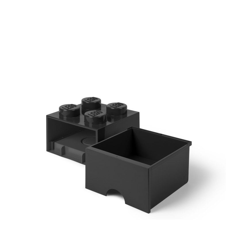 Czarna szuflada LEGO Brick 4 idealna do przechowywania klocków LEGO i drobnych przedmiotów