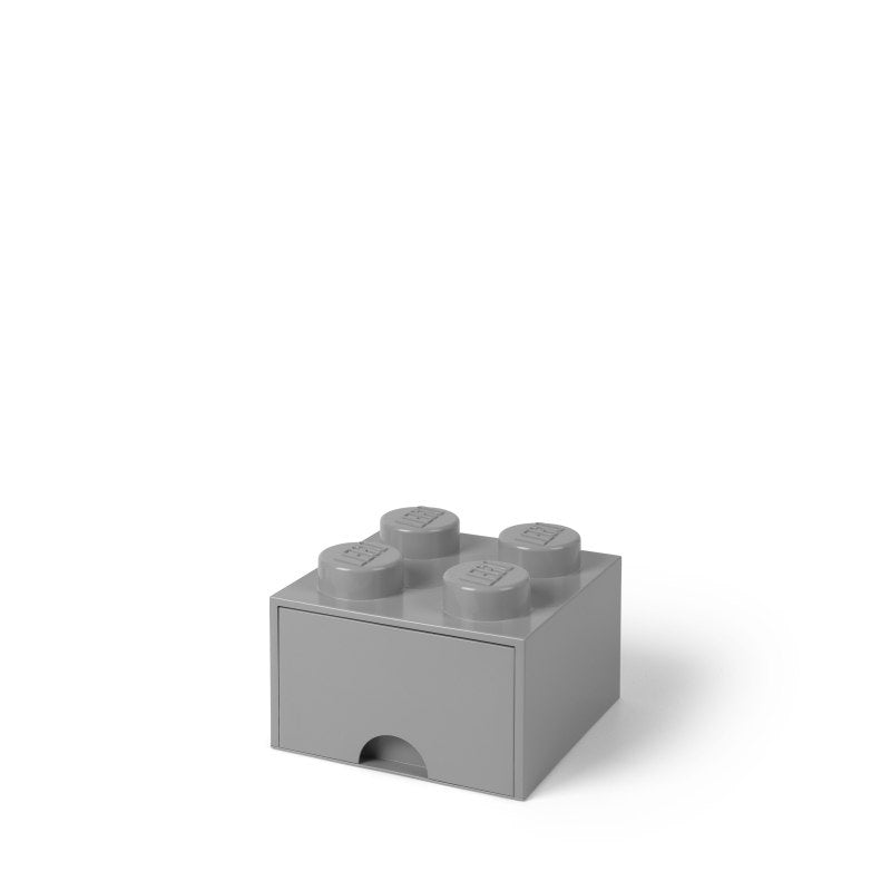 Szuflada LEGO Brick 4 szara w kształcie klocka LEGO do przechowywania małych przedmiotów