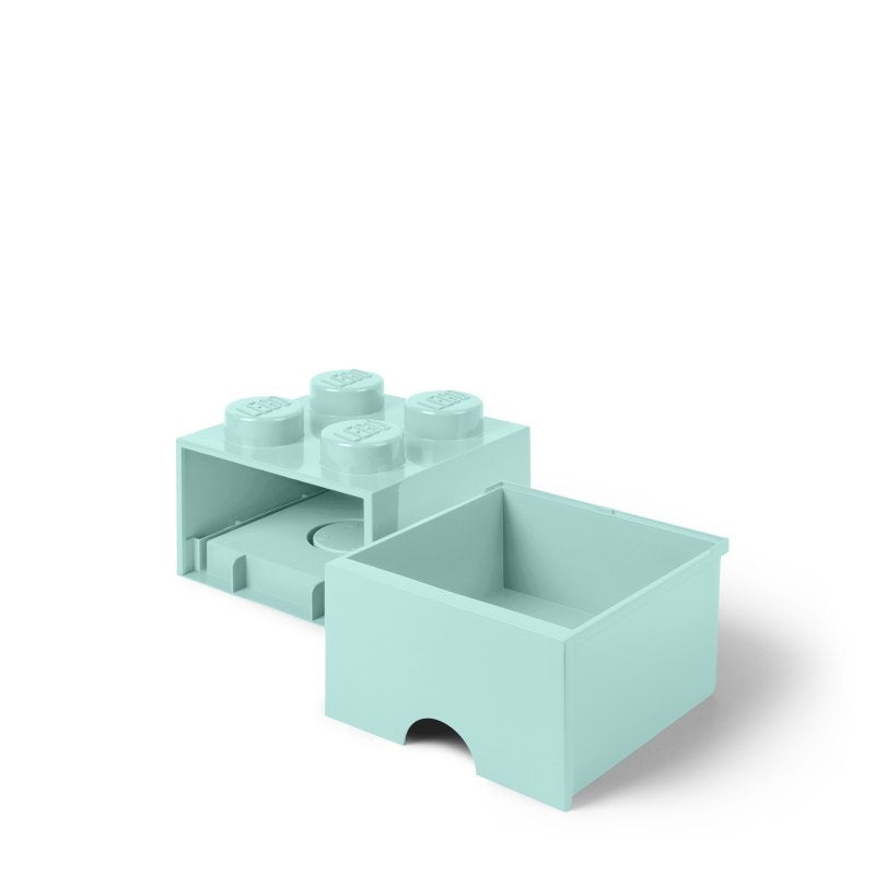 Szuflada LEGO Brick 4 morski w kształcie klocka do przechowywania drobiazgów i zabawek