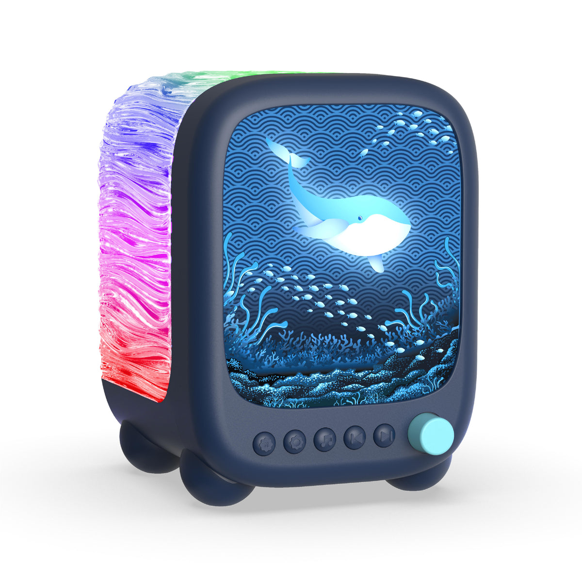 Projection lamp and speaker Wavy Light MOB – deep sea