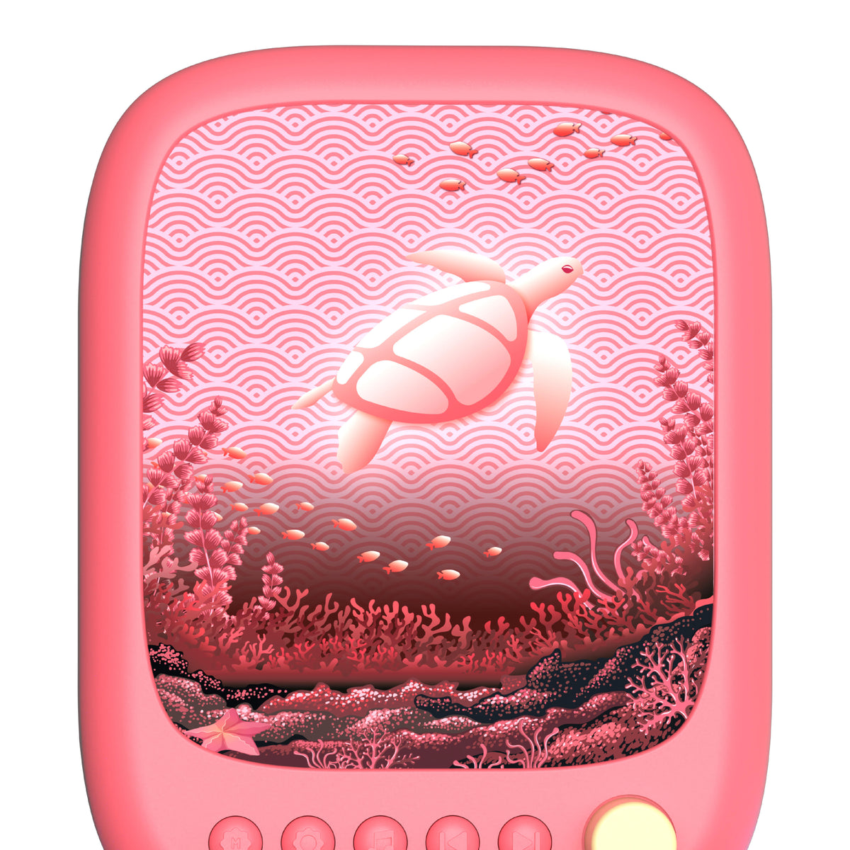 Projection lamp and speaker Wavy Light MOB – coral