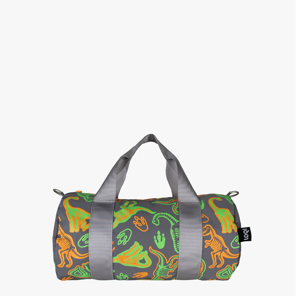 Torba weekender LOQI – Dinosaur odblaskowa (średnia)