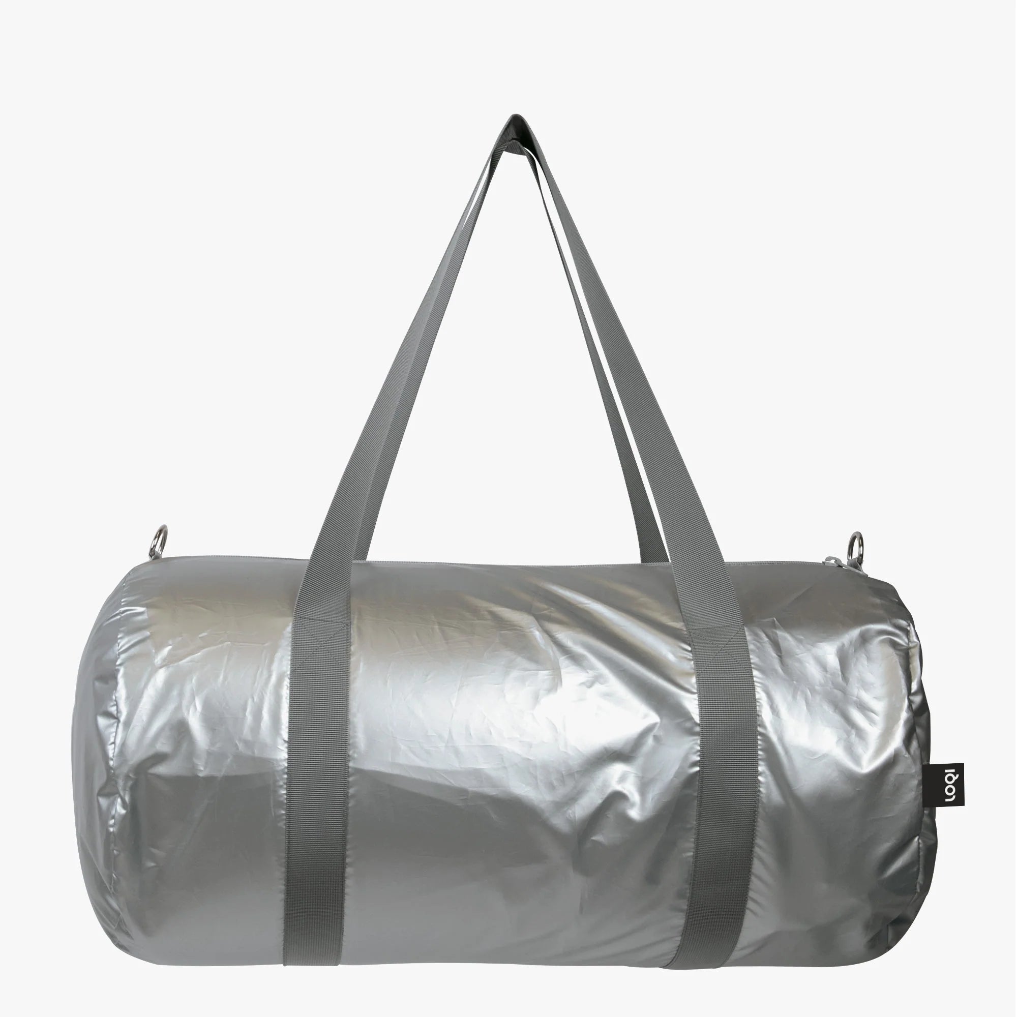 Torba weekender LOQI – srebrna (duża)
