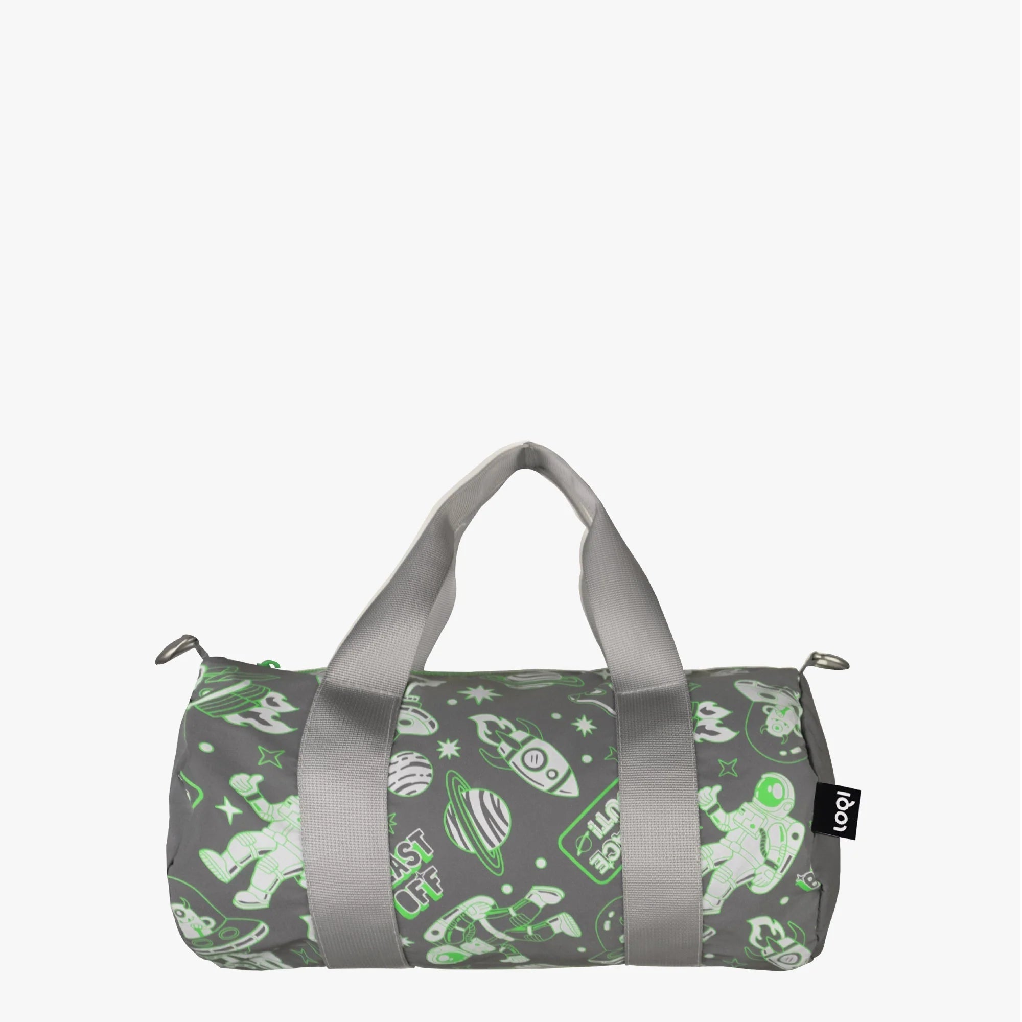 Torba weekender LOQI Space Out – odblaskowa (średnia)