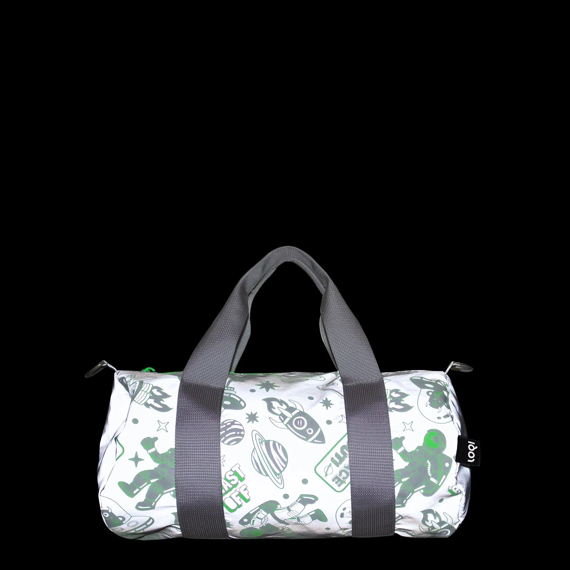 Torba weekender LOQI Space Out – odblaskowa (średnia)