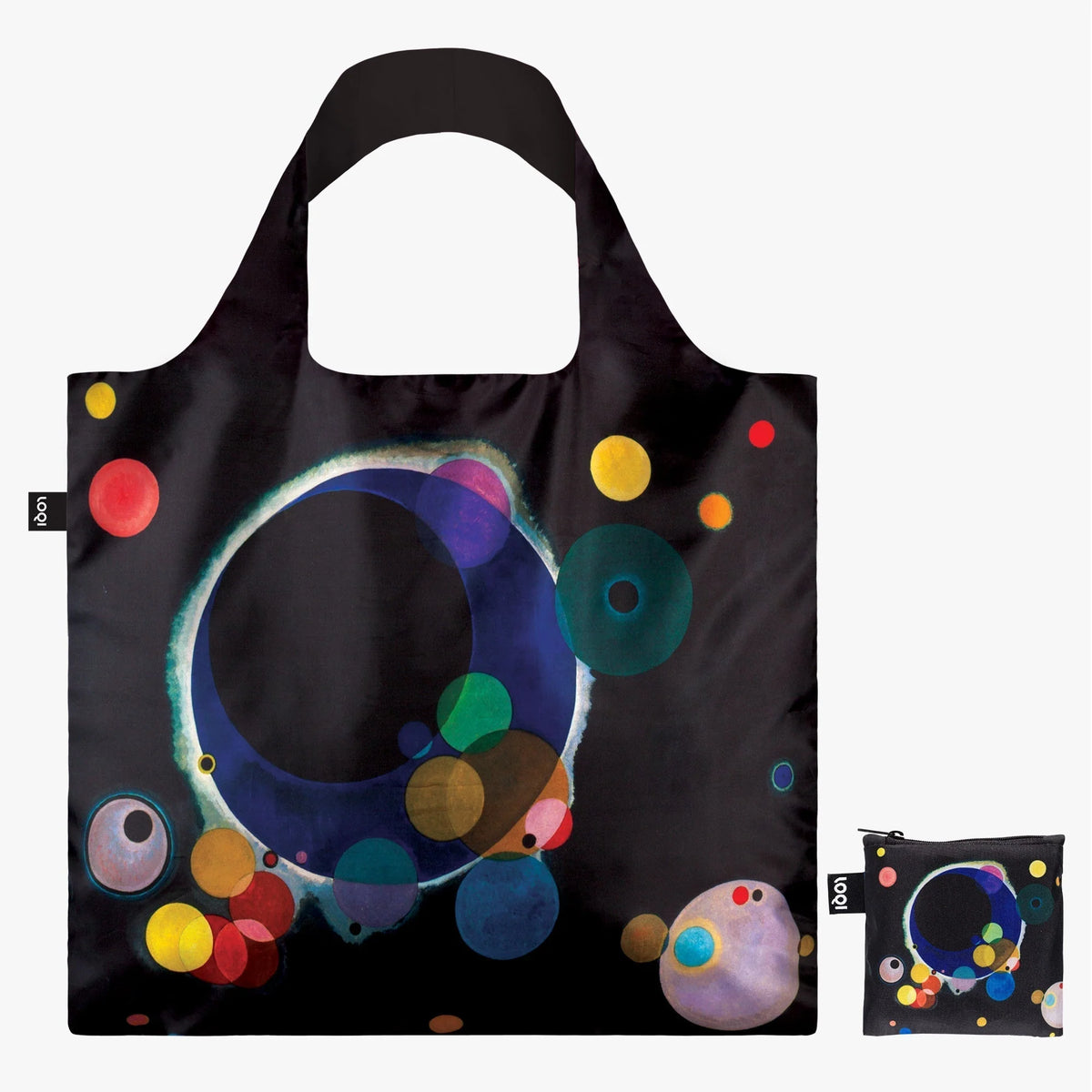 LOQI Wassily Kandinsky bag – Several Circles – pink.
