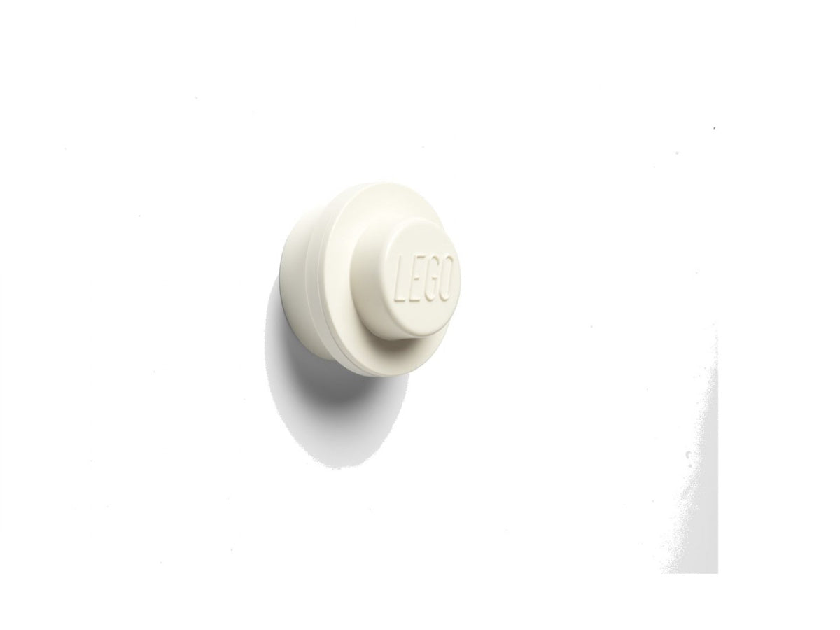 Wieszak LEGO jasnoniebieski różowy biały w kolorze białym z logo LEGO do montażu na ścianę