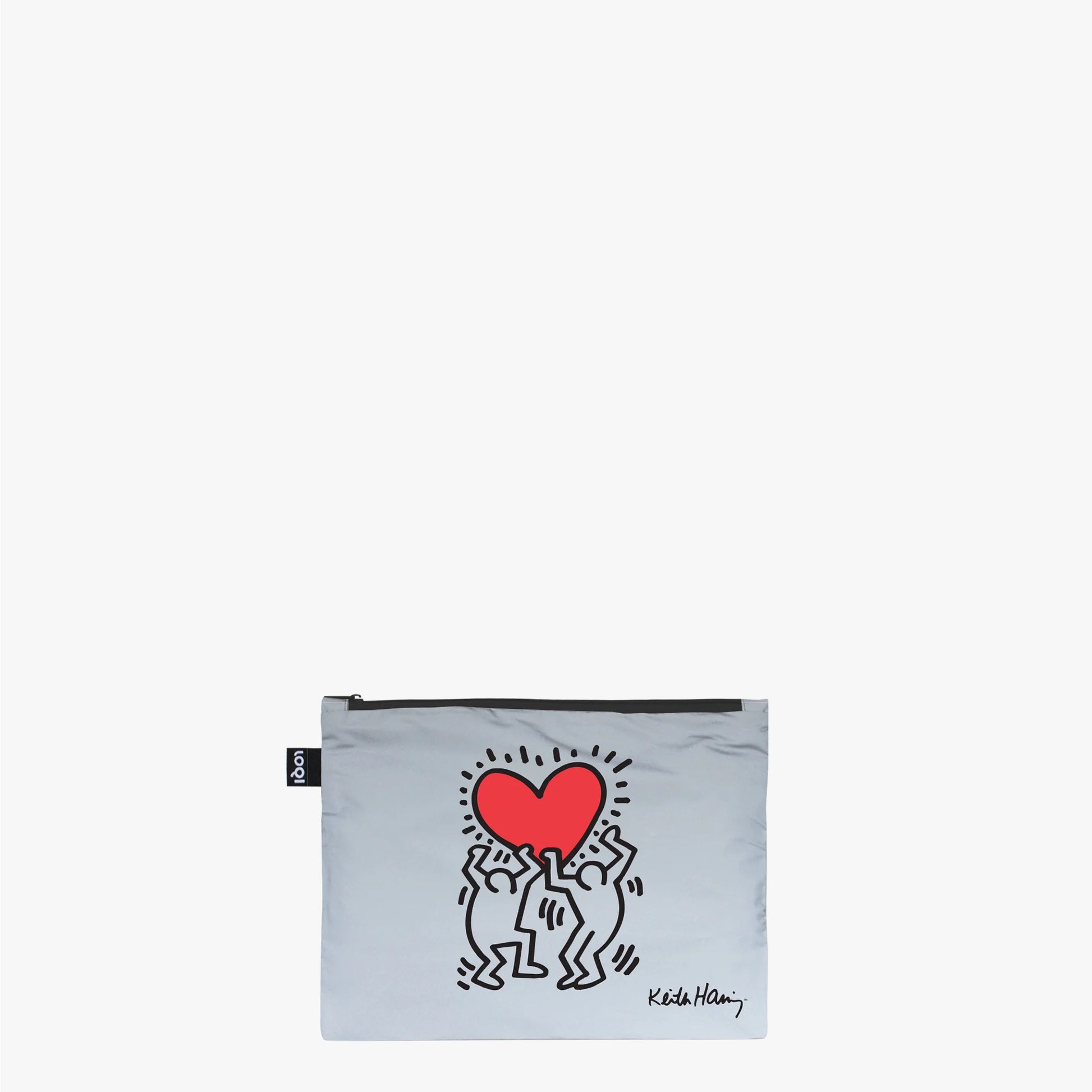 Zestaw saszetek LOQI Keith Haring – Dog, Heart, Love (3 szt., odblaskowe)