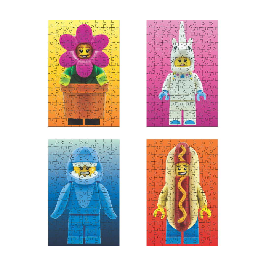 Zagadkowe minipuzzle LEGO® – Minifigurka czerwona edycja (126 el.)