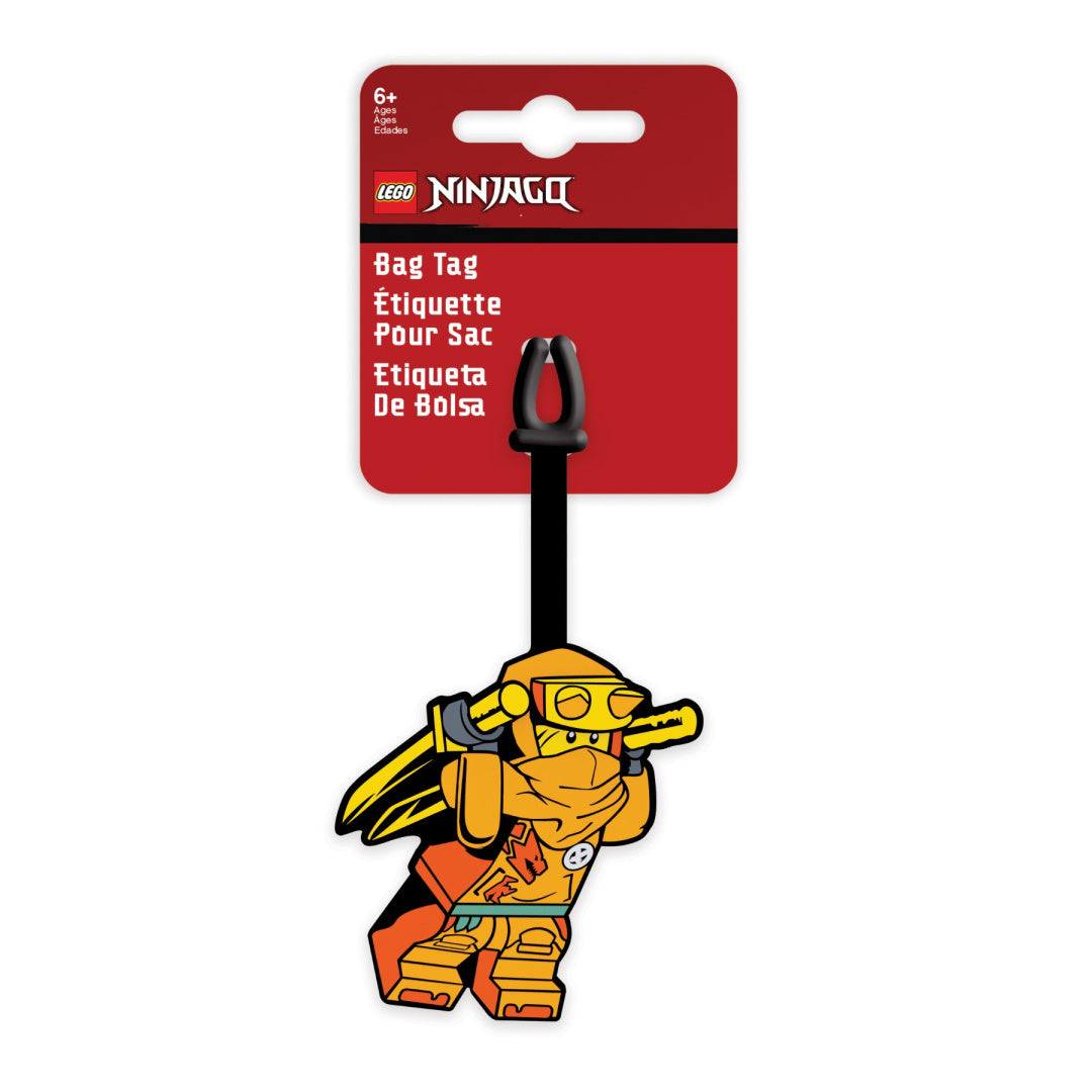 Zawieszka do plecaka LEGO Ninjago przedstawiająca żółtego wojownika z mieczem