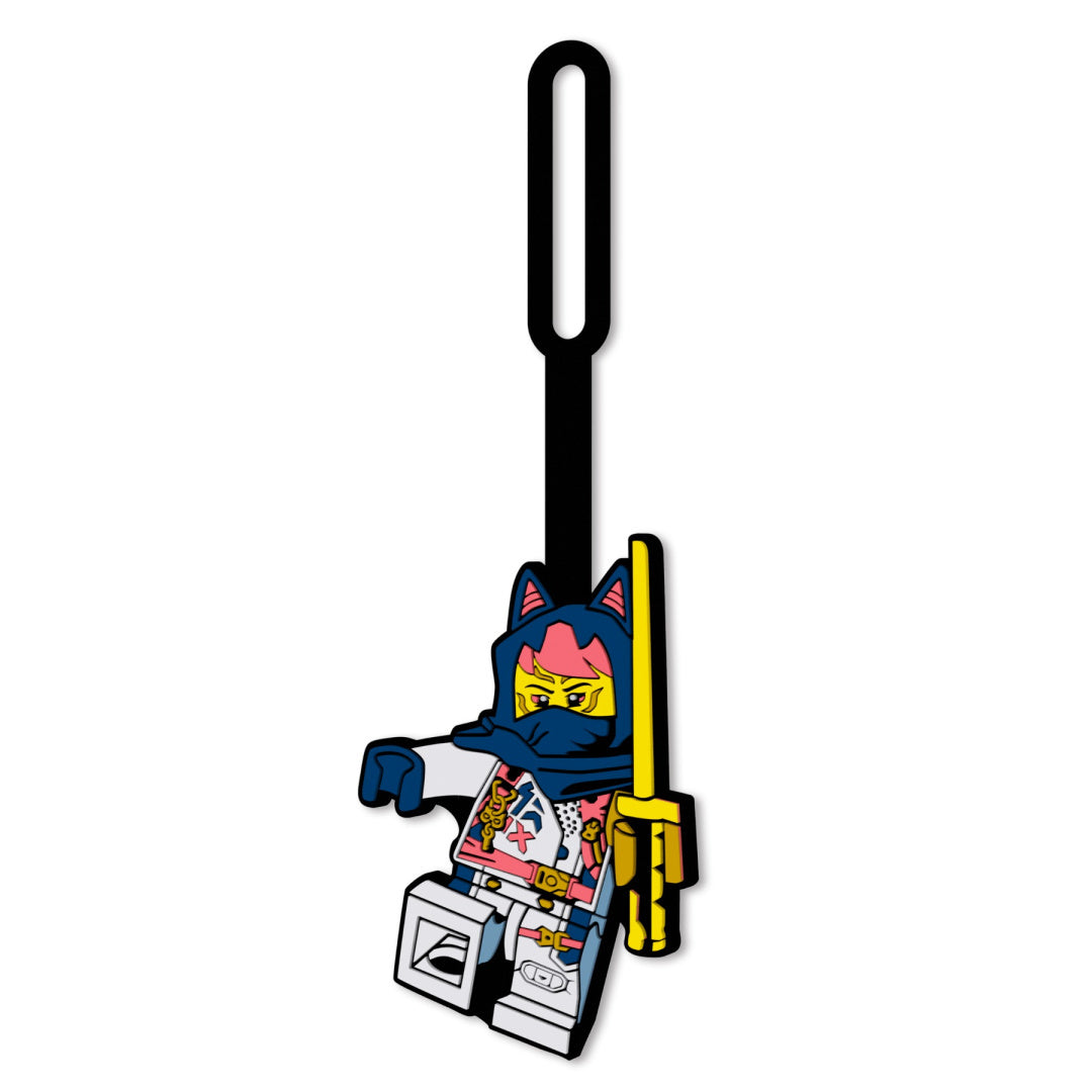 Zawieszka LEGO Ninjago Sora z figurką ninja w niebieskim kostiumie i złotym mieczem